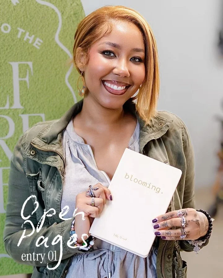 introducing &ldquo;open pages&rdquo; &mdash; our newest series where we pass the mic to attendees in the room! everyone who walks through our doors carries something worth sharing and open pages is where we listen.

entry 01 is a reminder that self-c