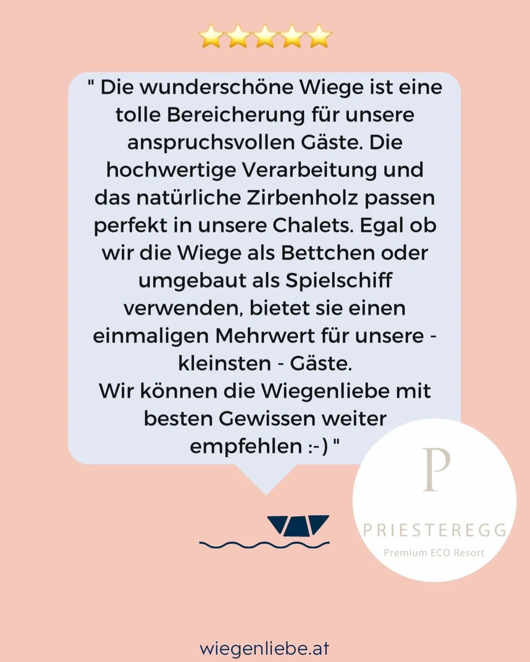 Ein herzliches Dankesch&ouml;n an das Priesteregg ECO Premium Resort in Leogang f&uuml;r diese wundervolle 5-Sterne-Rezension! 🌟

👉🏼 @priesteregg_premium_ecoresort 

Wir freuen uns riesig, dass unsere Wiegenliebe &ndash; ob als gem&uuml;tliches Be