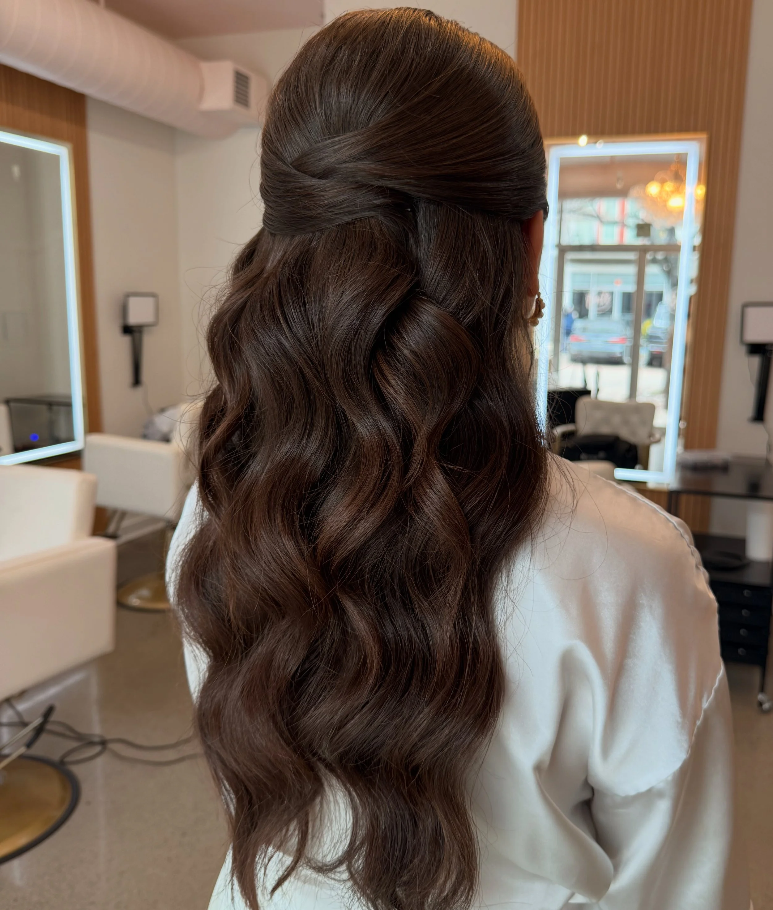 Half up half down clean waves