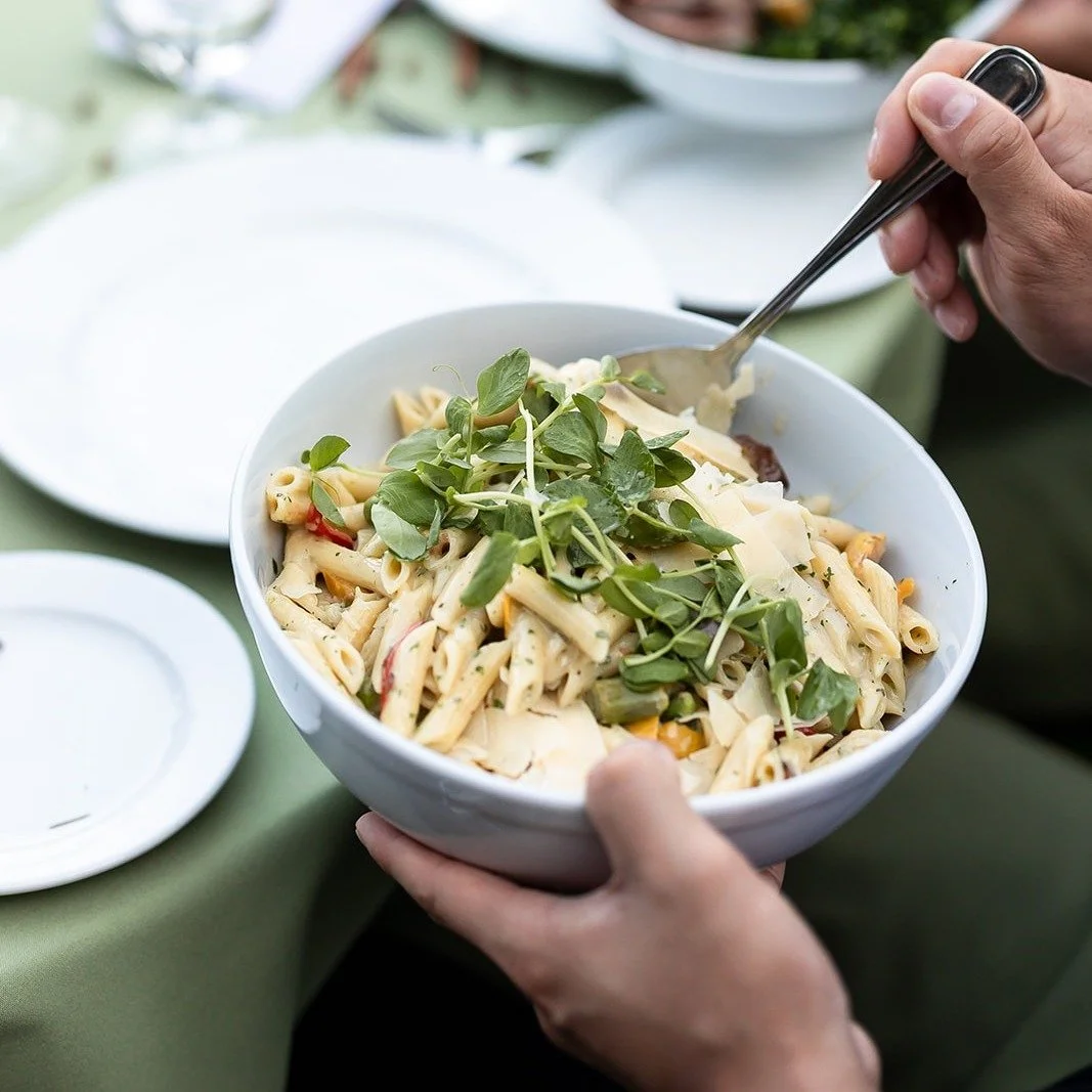 Planning your summer wedding? 

Our summer menu features family style options such as Slow Roasted Mirabella Chicken, Penne Pasta Primavera and Seared Bistro Filet. 

Photography: @lorenh_photography
#familystylecatering #weddingreceptionfood #sonoma