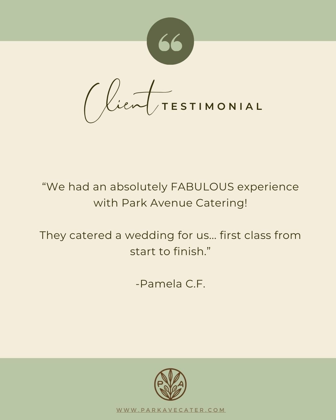Your event should be just as enjoyable for you, as it is for your guests! 

First class from start to finish? We'll take it! 🏆 
For more information, connect with us: sales@parkavecater.com
707-793-9645 🍽️

#bayareaevents #catering #winecountry #ev