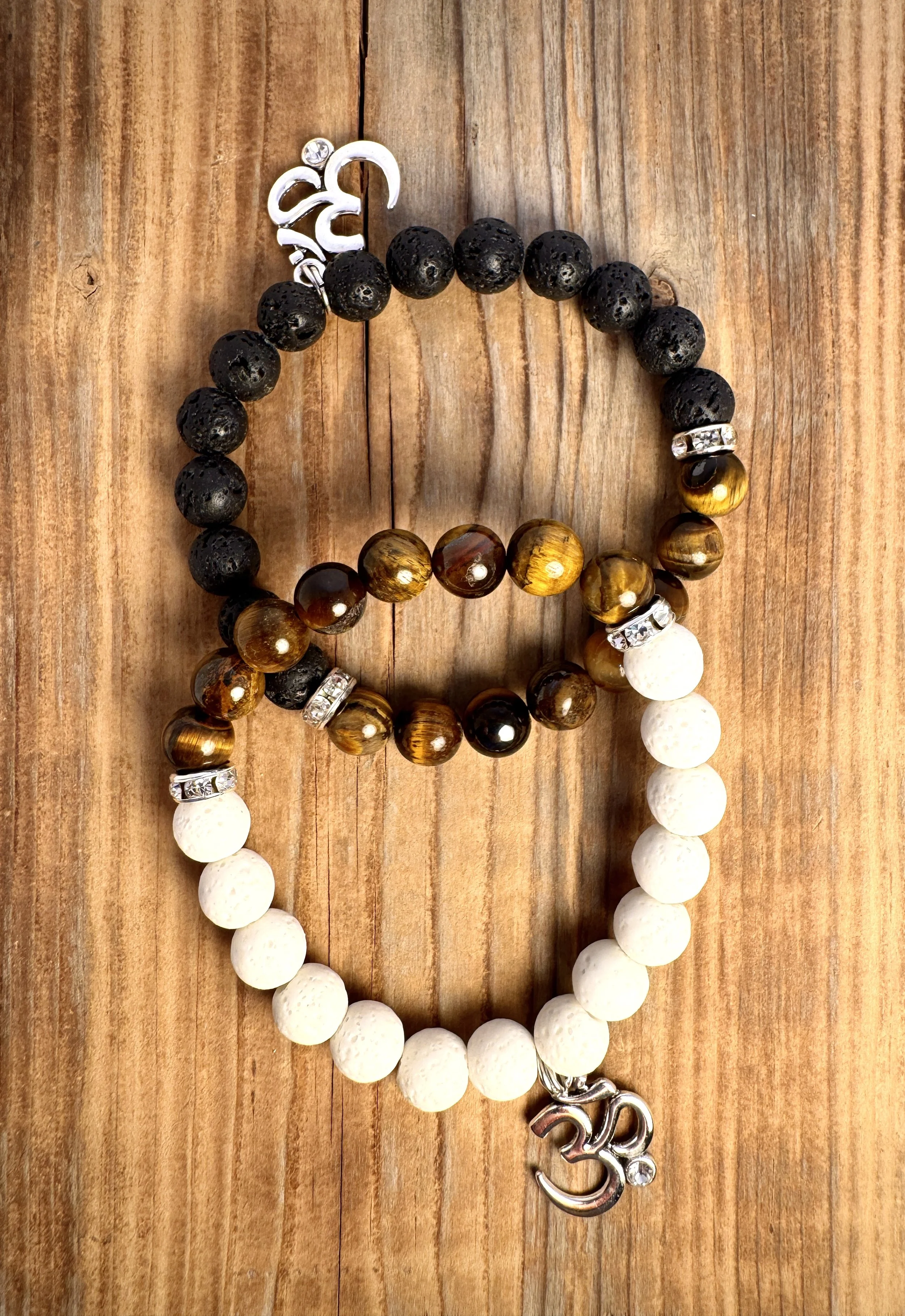 “Tiger’s Eye courage and grounding gemstone bracelet handmade in Niagara Falls, Canada by PeaceTree.” Protection Bracelet with inention.