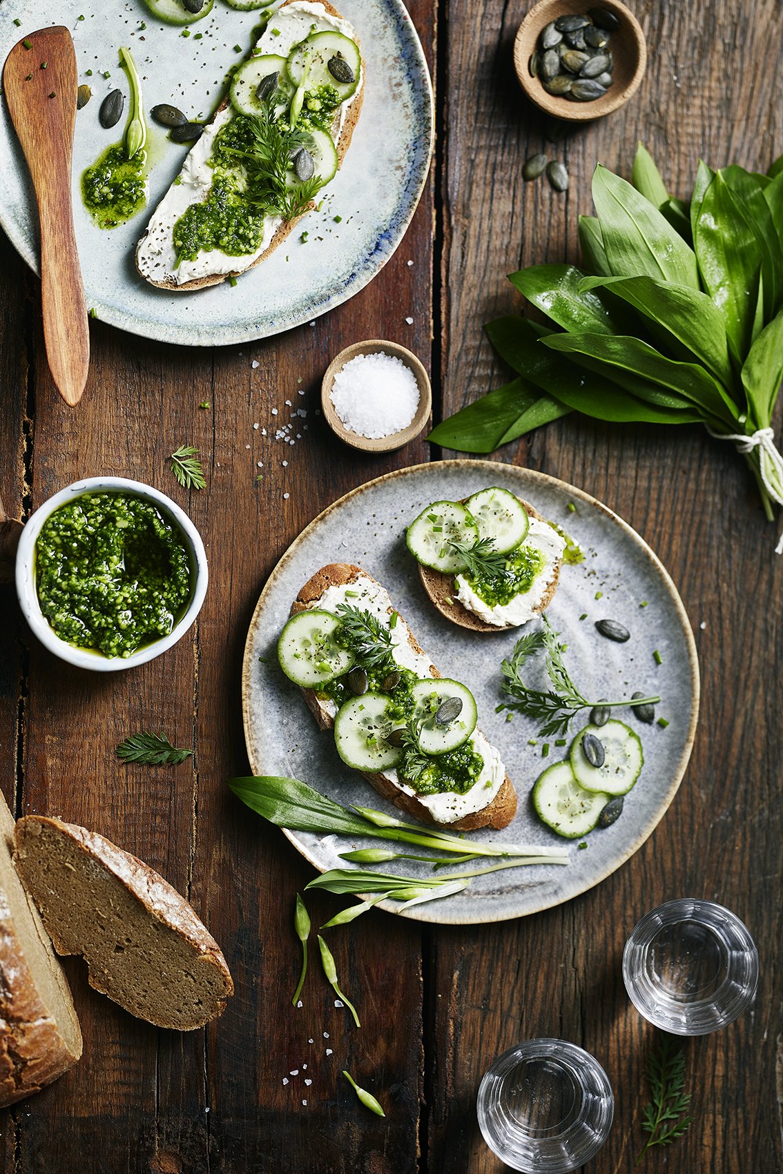Bärlauch Pesto Stullen - Freies Projekt