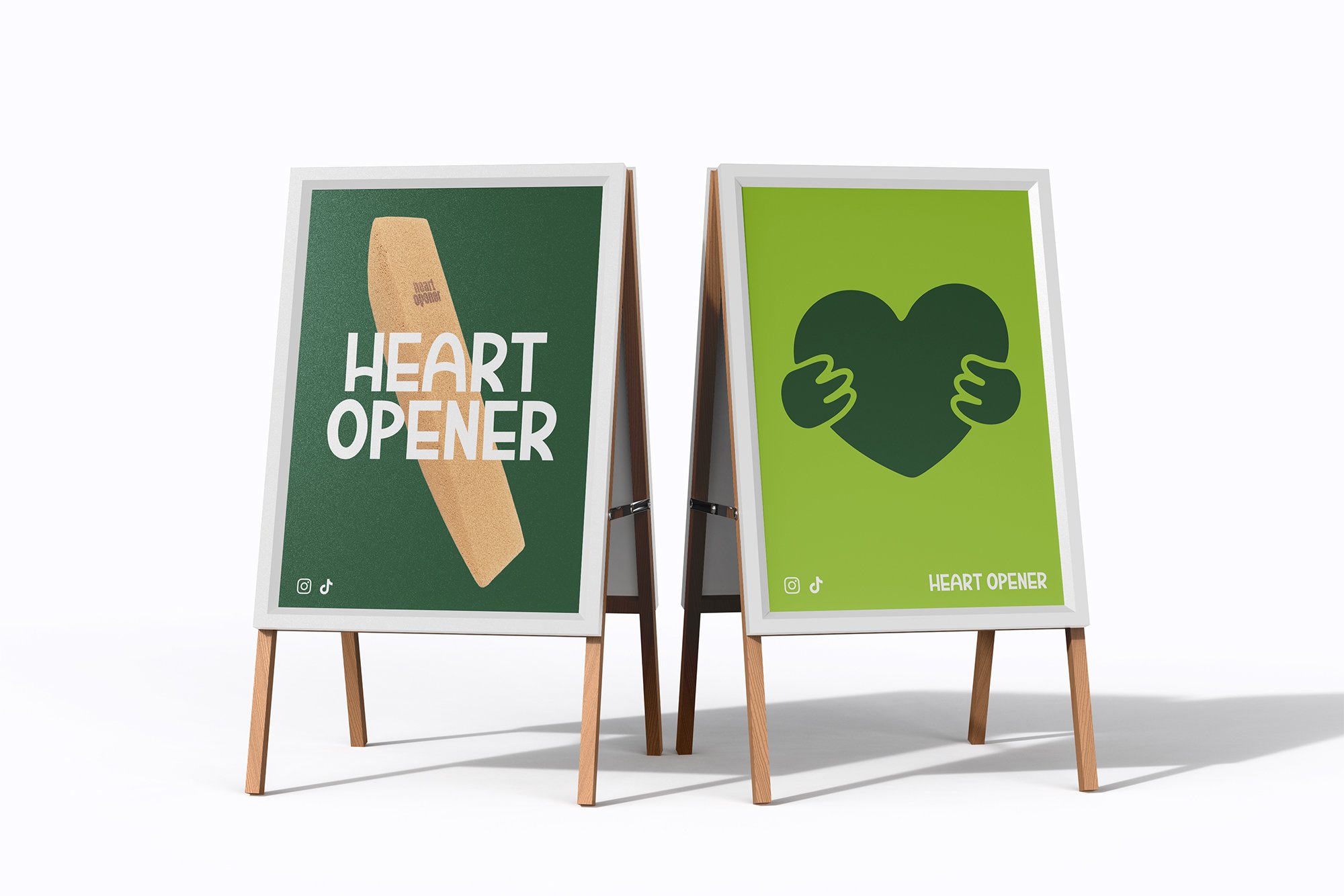 Mockup of product advertising banner