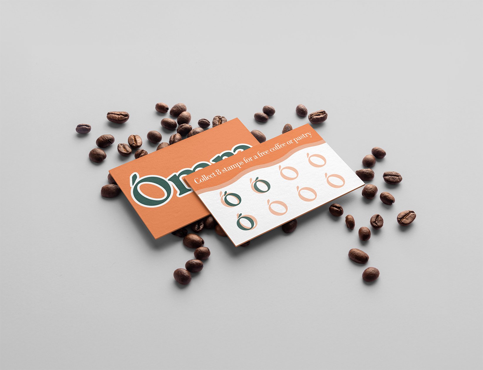 Loyalty card design for Irish coffee shop