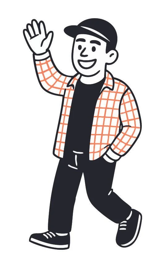 Character design of 6 Egg Design founder