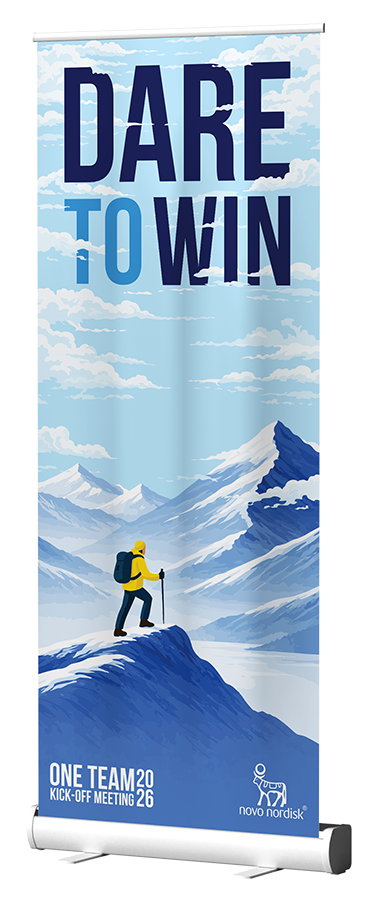 Pharmaceutical pull up banner design mockup