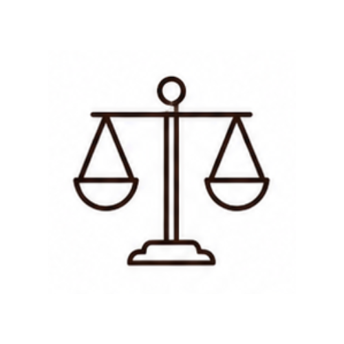 Legal scales to symbolize justice system