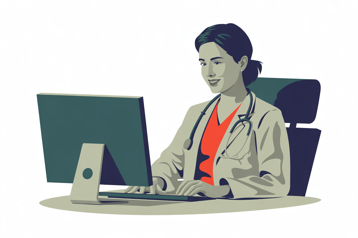 Physician talking to therapist