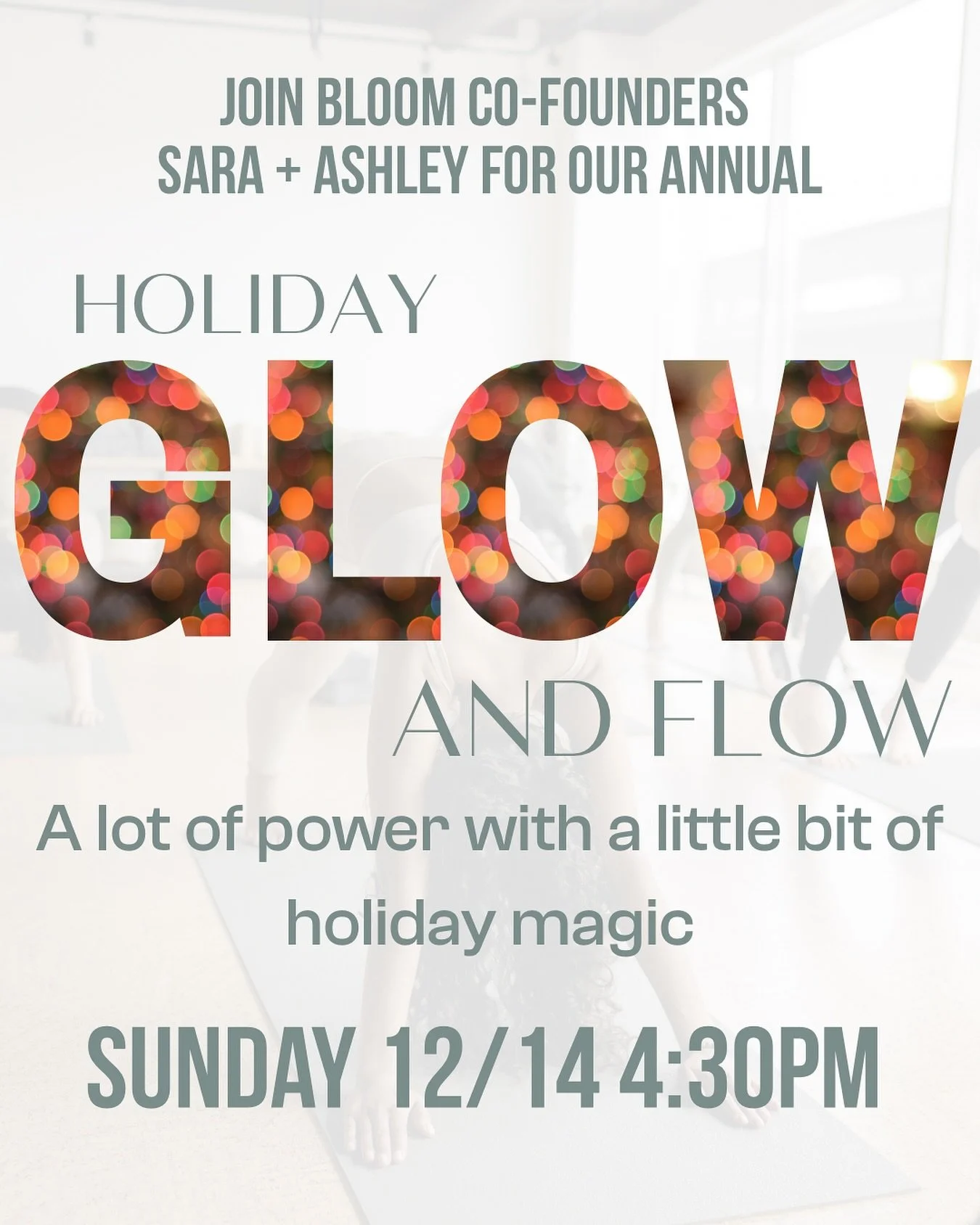 Less frenzy, more flow ✨Less &ldquo;holiday panic,&rdquo; more &ldquo;oh hello, inner peace.&rdquo;

✨✨✨✨

Join Sara + Ashley Bloom&rsquo;s Holiday Glow &amp; Flow, our annual tradition of power, joy, and just the right amount of holiday magic.

Twin