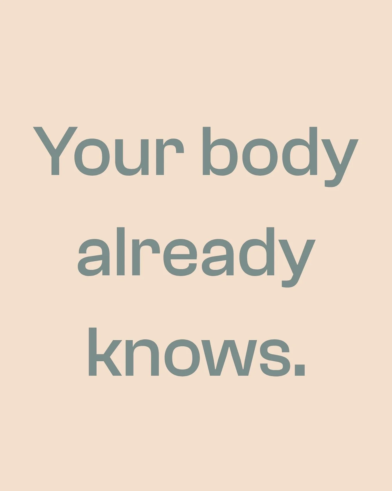 Your body already knows.

It knows when to push.
When to pause.
When something feels off.
When something feels like home.

The practice isn&rsquo;t about learning something new.

It&rsquo;s about getting quiet enough to hear what&rsquo;s already ther