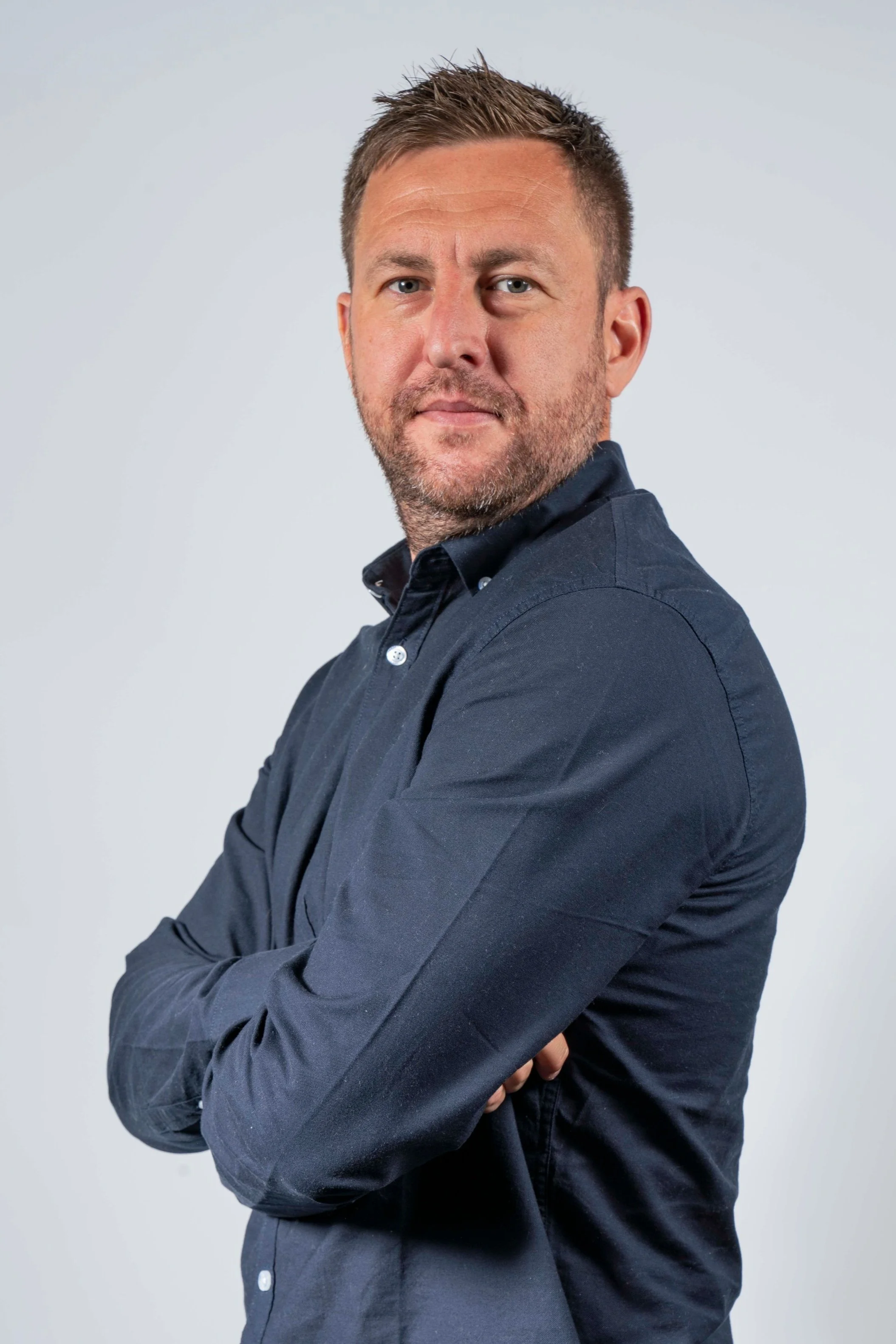 Photo of Stewart Mairs looking at camera.