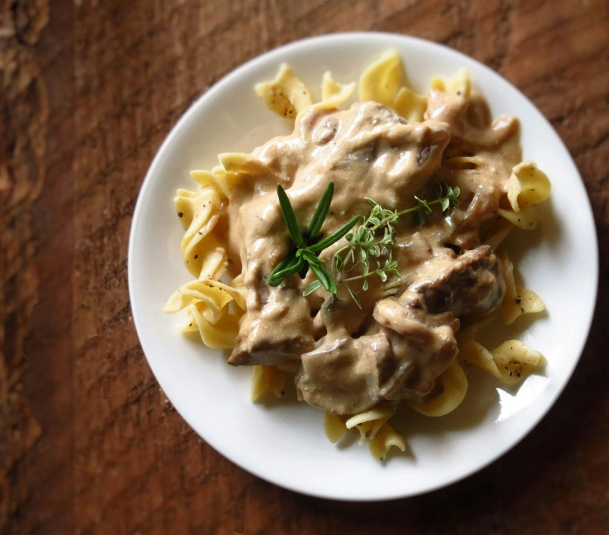 Beef Stroganoff with Egg Noodles