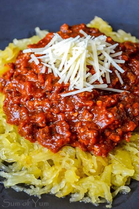 Turkey Bolognese over Spaghetti Squash
