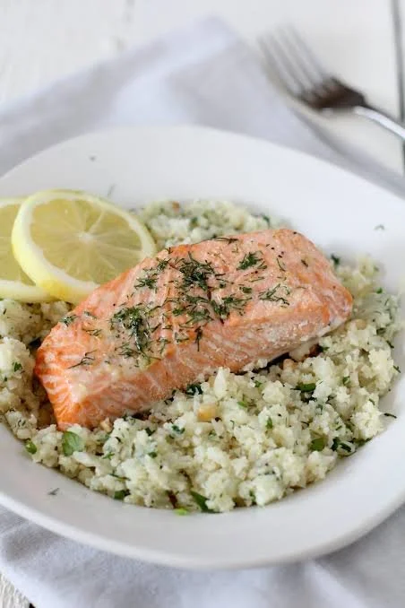 Blackened Salmon with Cauliflower Rice