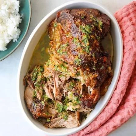 Cuban Mojo Pork with Black Beans and Rice