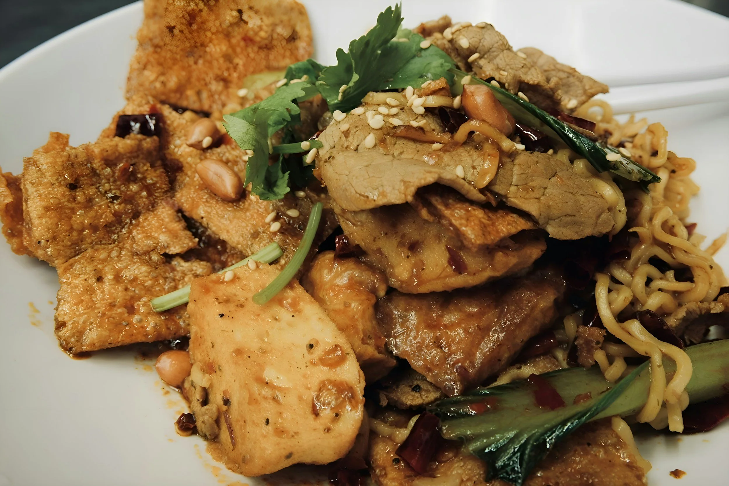 Tempeh Stir-Fry with Peanut Sauce