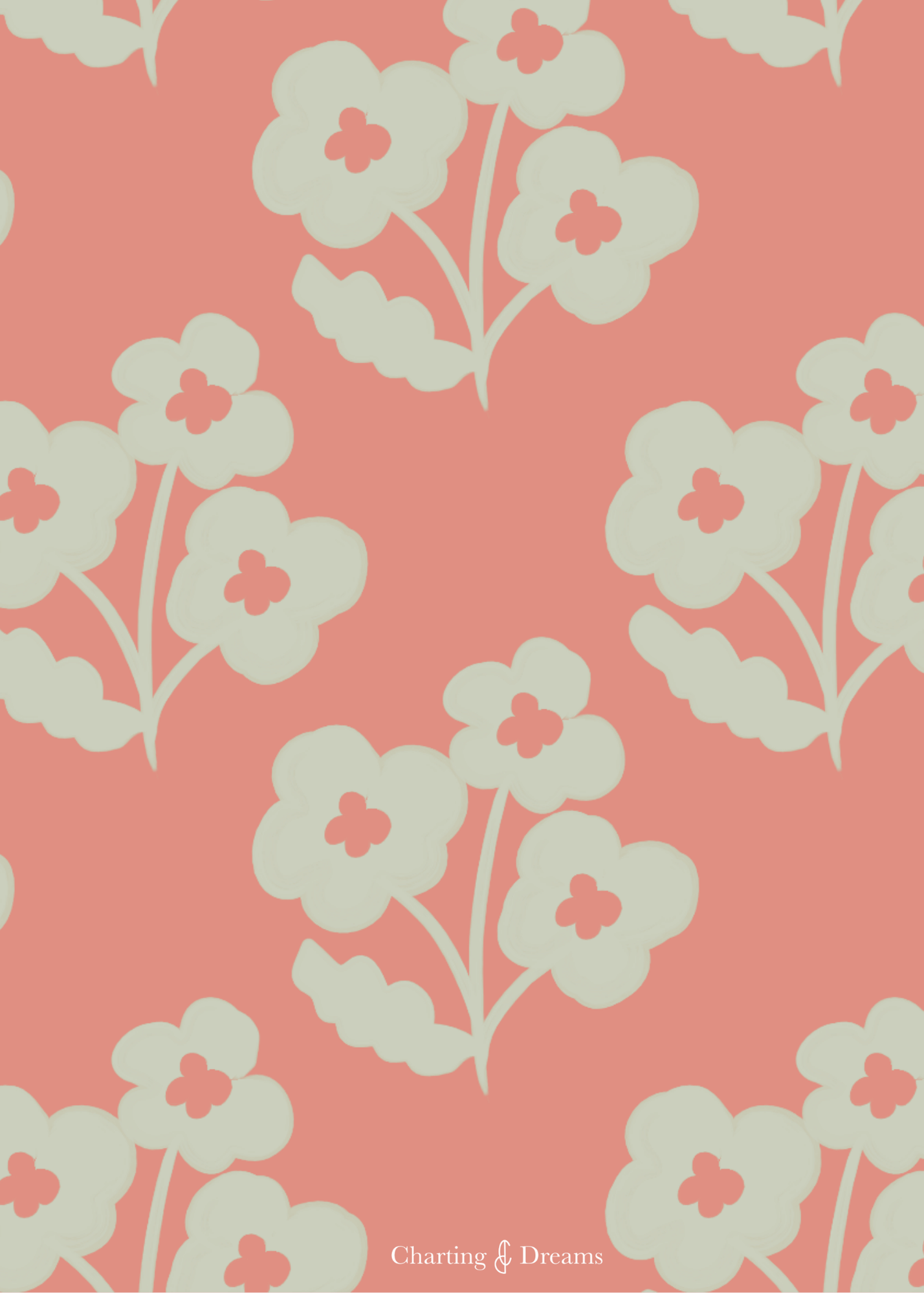 Pastel floral congratulations greeting card design with hand-lettering, available for licensing.