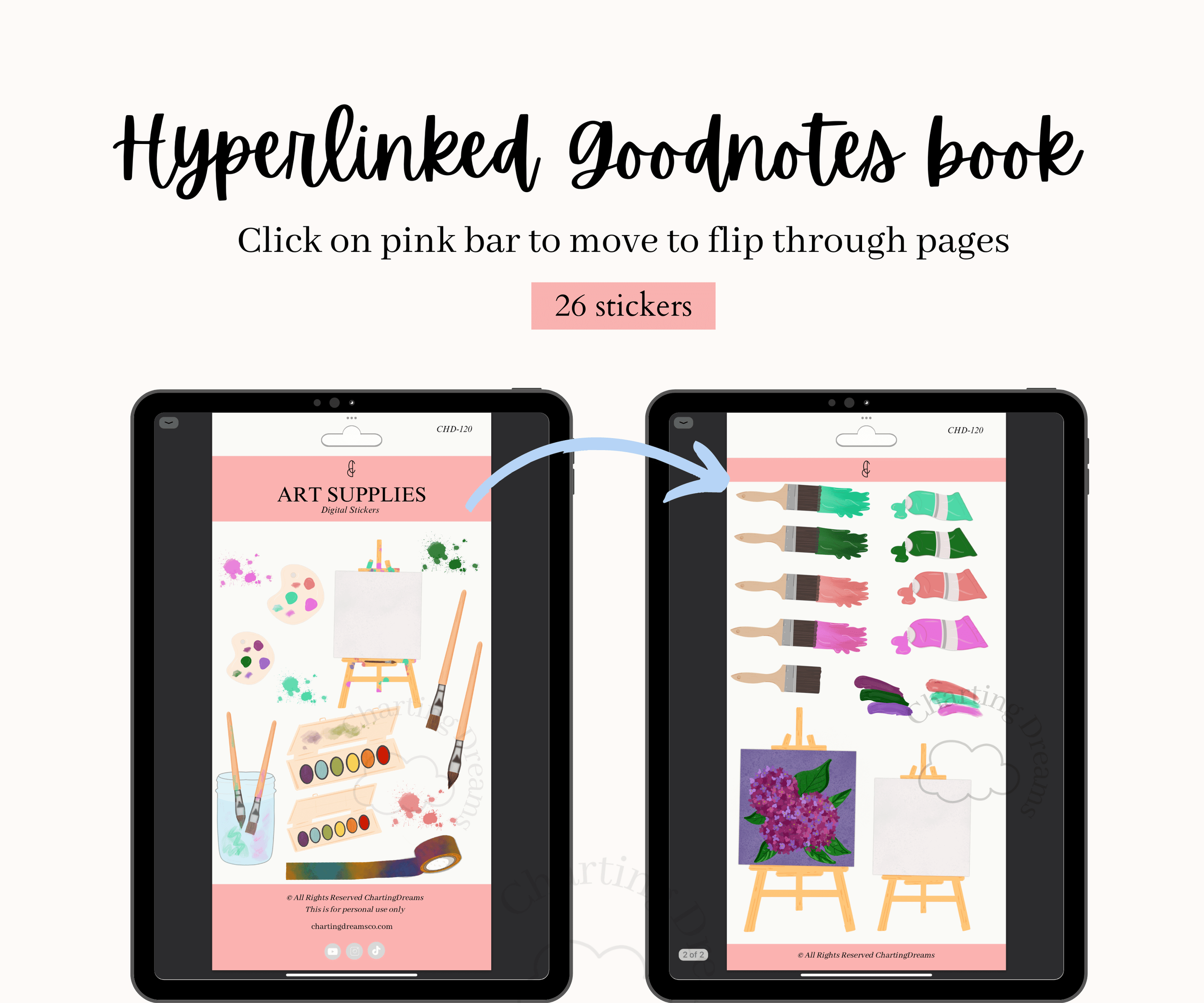 hyperlinked goodnotes sticker book