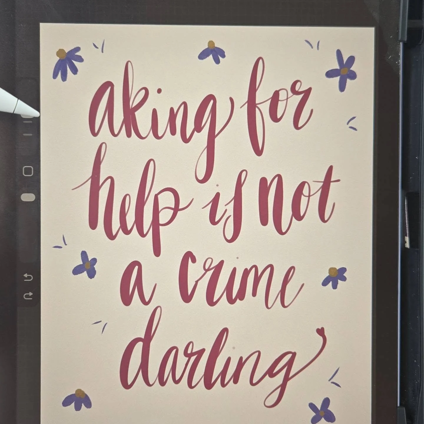 A little hand-lettering quote to get me by today while on break from work. Maybe it helps you today too. ❤️

#ipaddrawing #handlettering #ipadart #procreate #selfcarequote