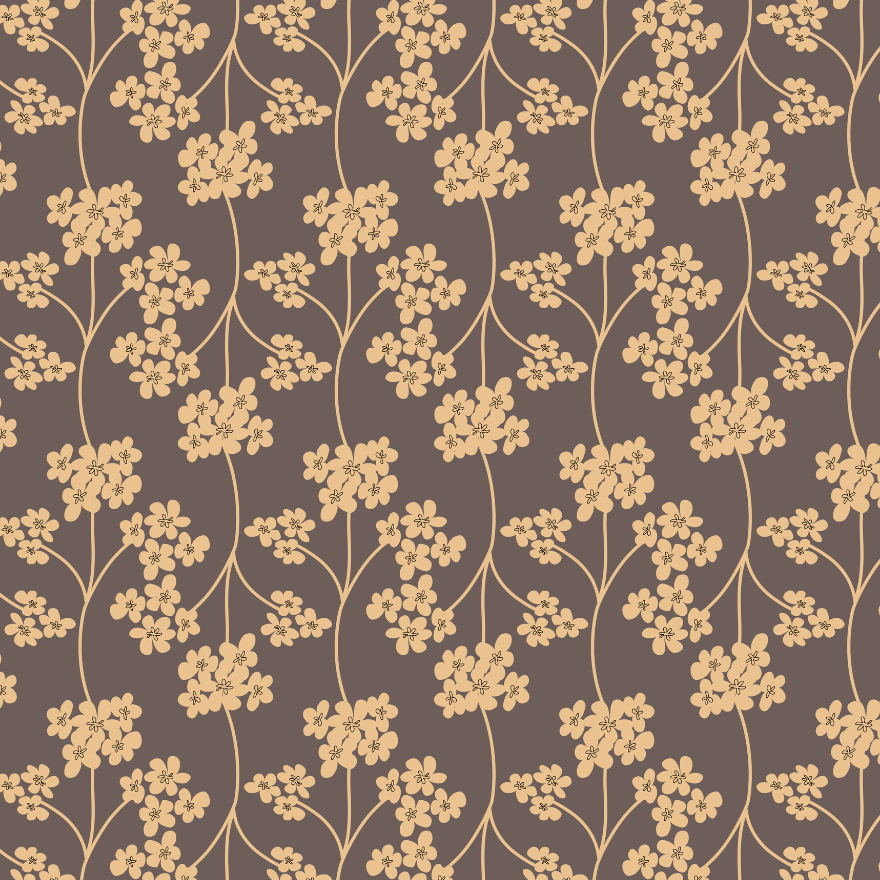 Brown floral pattern