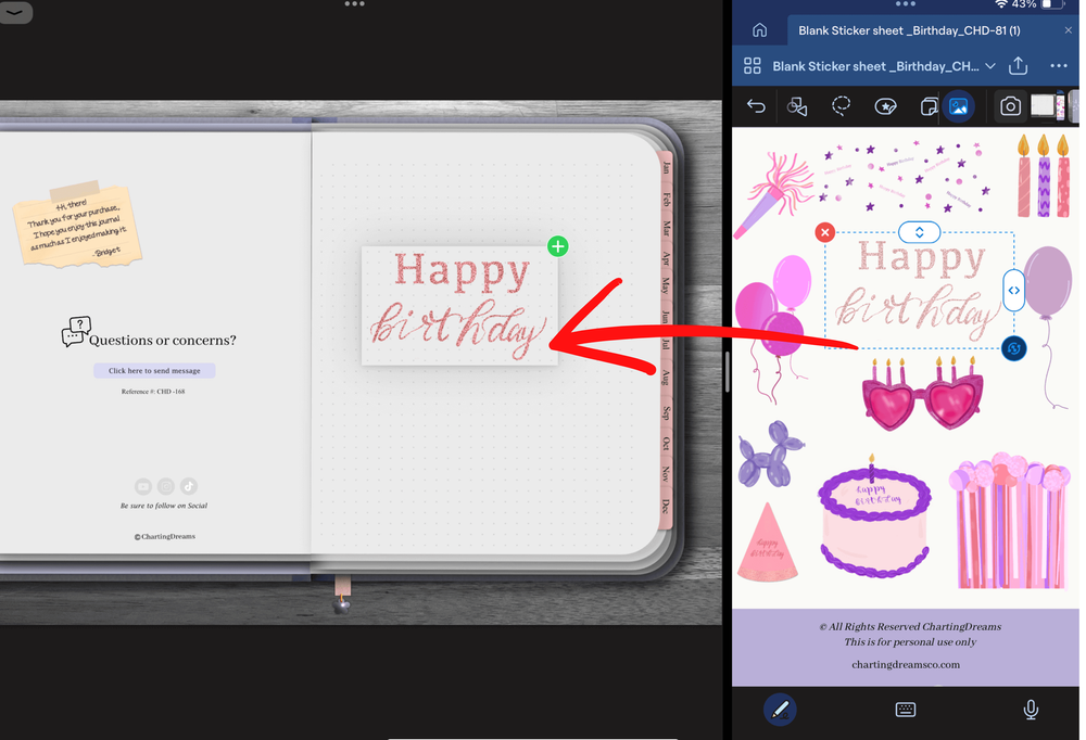 3 Ways to use Goodnotes stickers — Charting Dreams