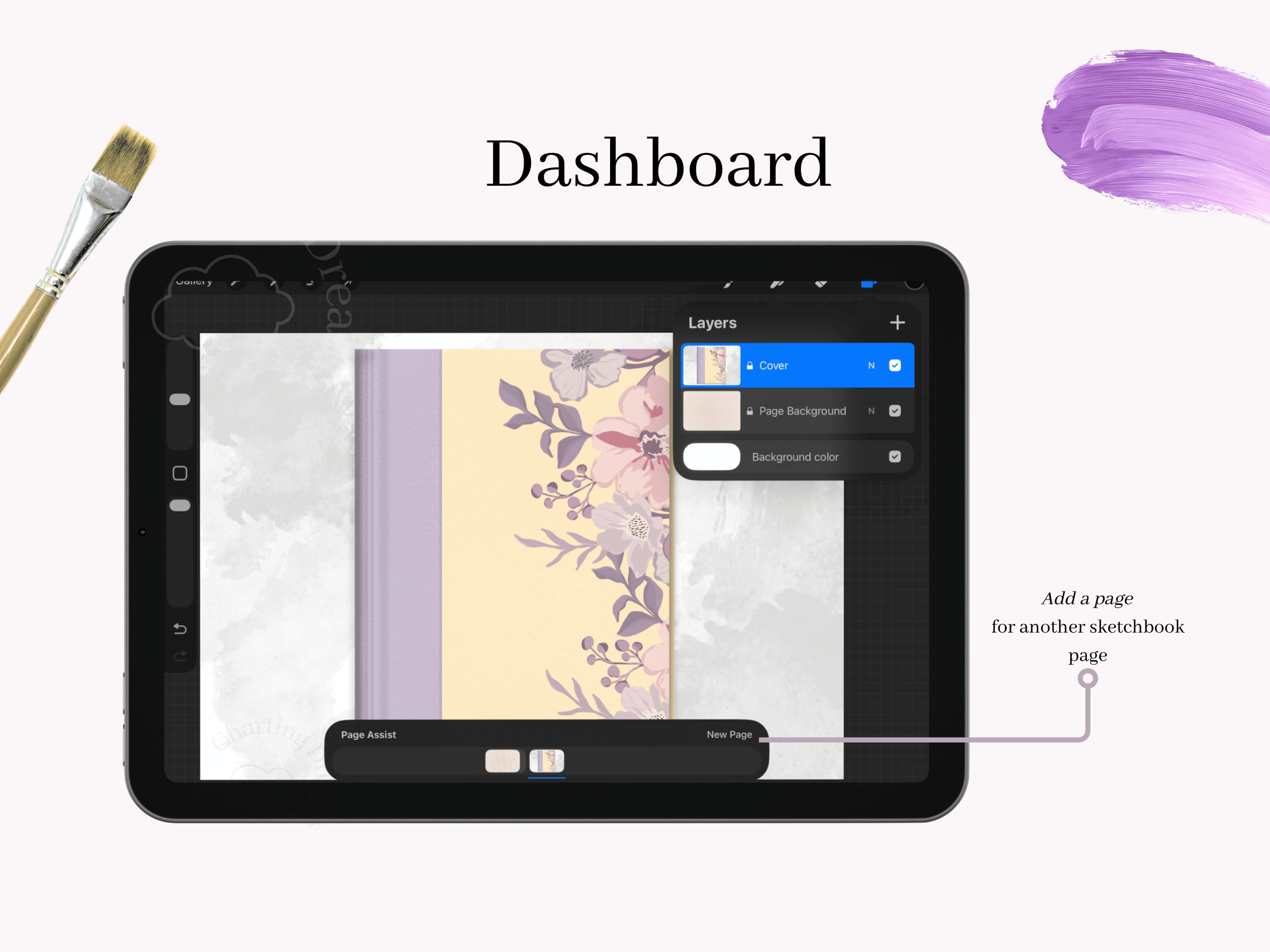 iPad Procreate sketchbook for digital art, concept sketching, and visual journaling