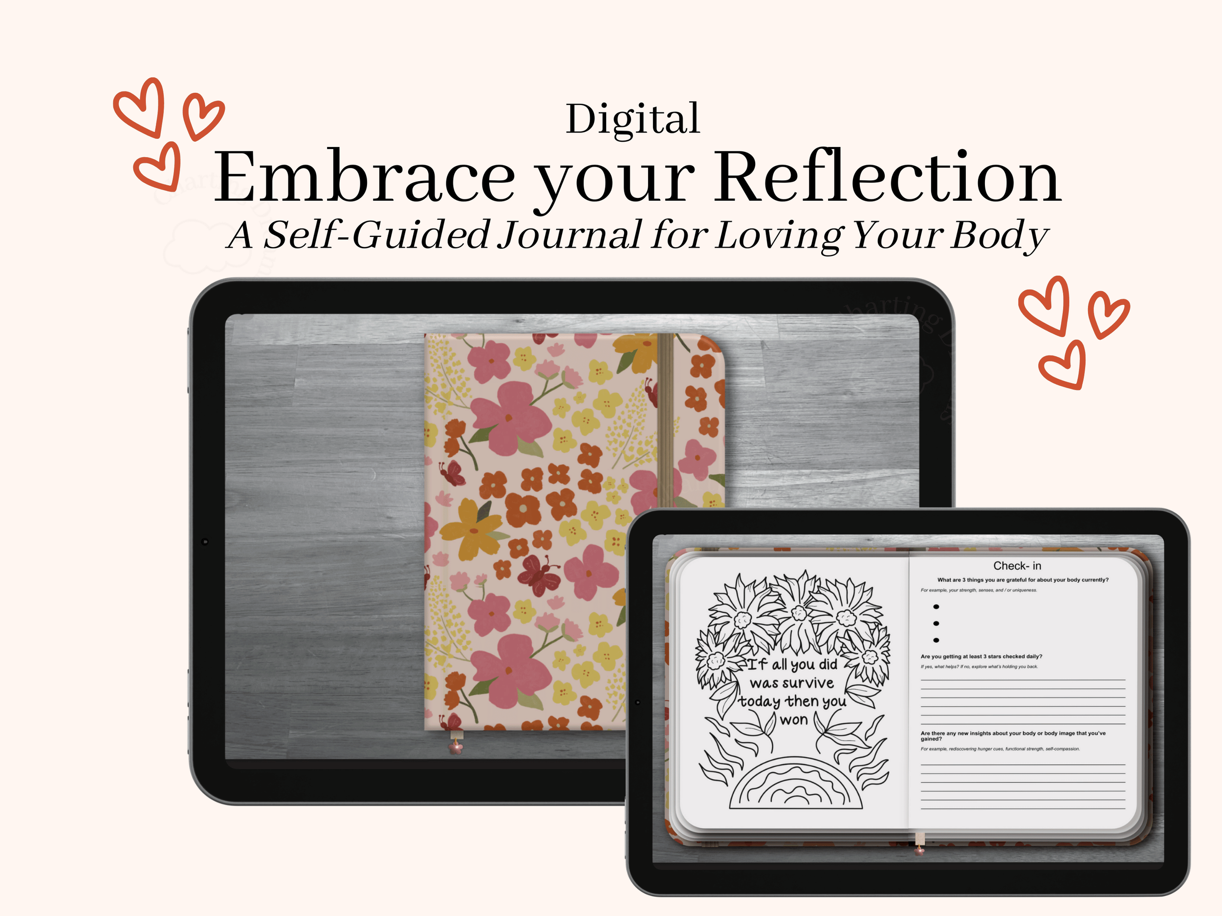 Embrace Your Reflection guided journal for self-love, body image healing, and mindful eating
