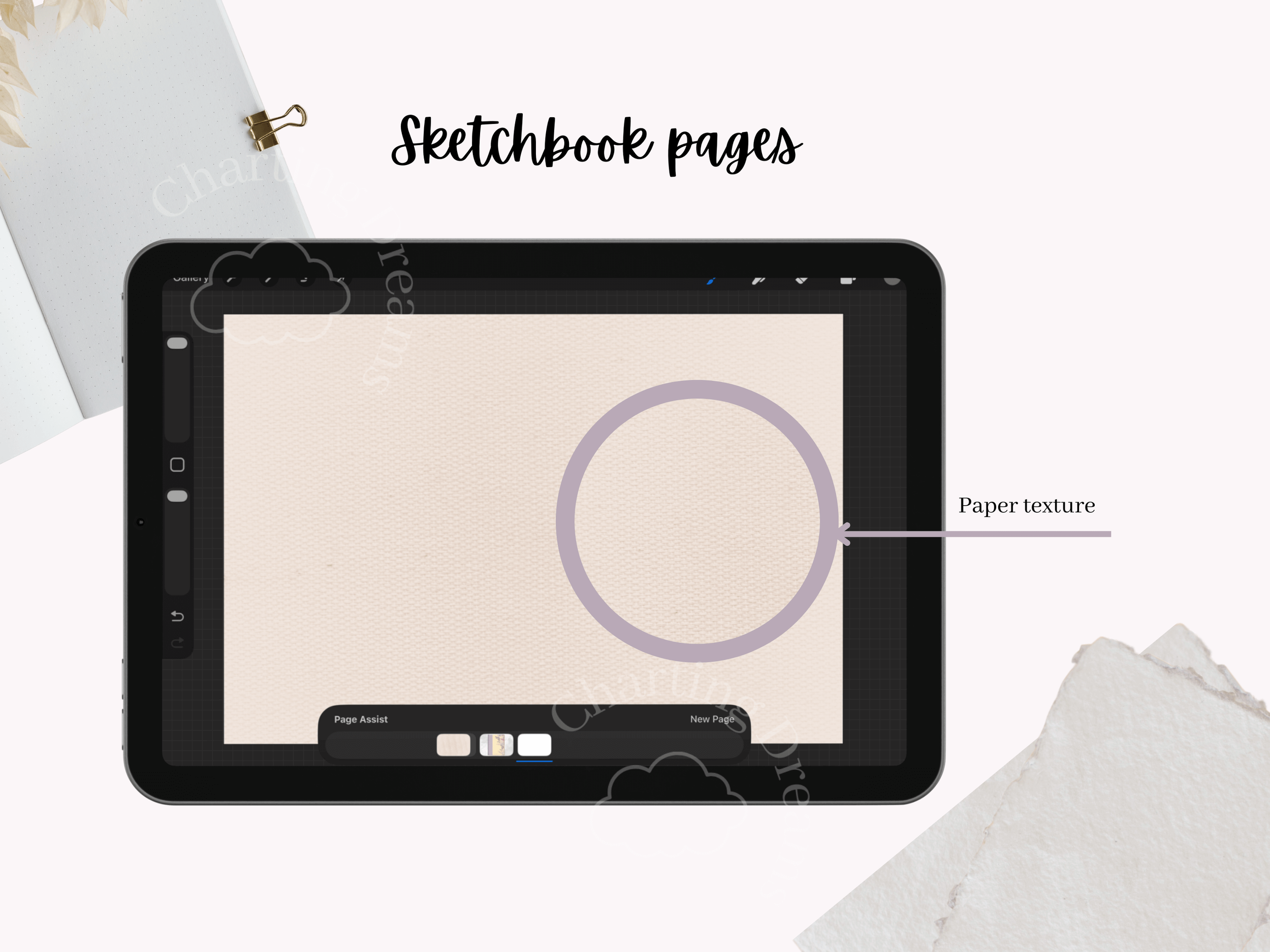 Procreate sketchbook digital download for iPad artists and designers