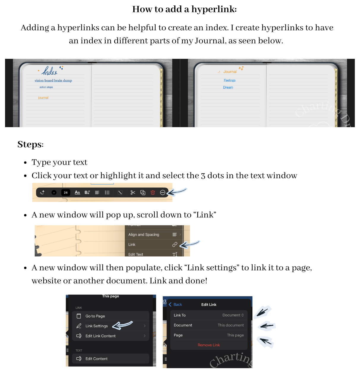 How to streamline your digital planning with hyperlinks in Goodnotes