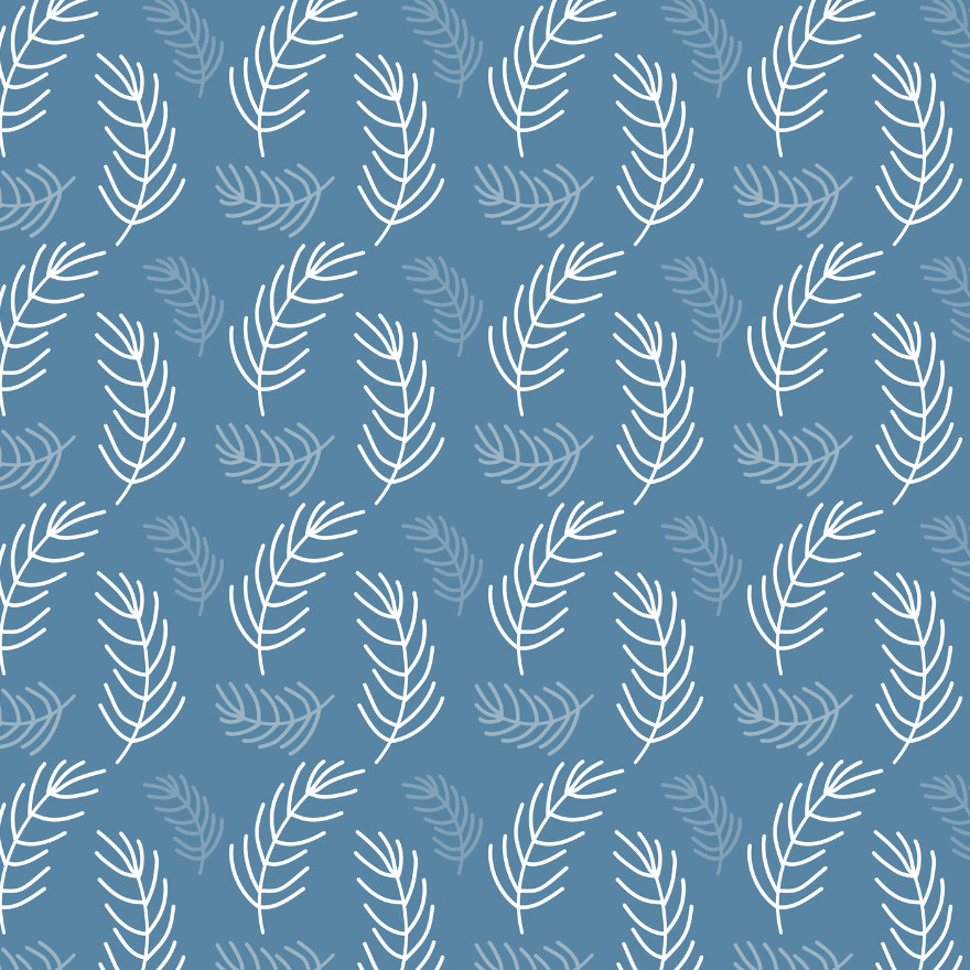 Blue natural leaf pattern