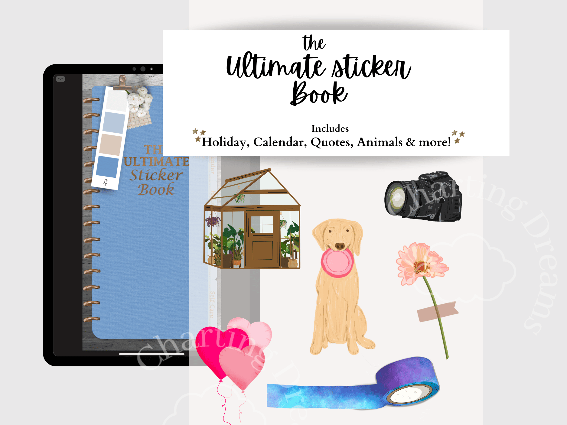 Ultimate Digital Sticker Book | Large Hand-Drawn Collection of Seasonal & Planner PNGs