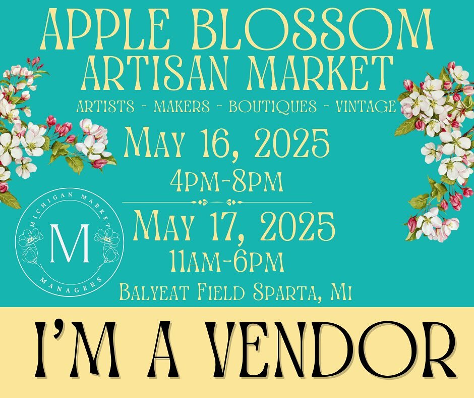 FRIDAY AND SATURDAY
It’s Town and Country Days in Sparta! If you’ve never experienced it, now’s the perfect time! A carnival and a craft show!
Come see me and other amazing vendors Friday 4-8p and Saturday 11a-6p!