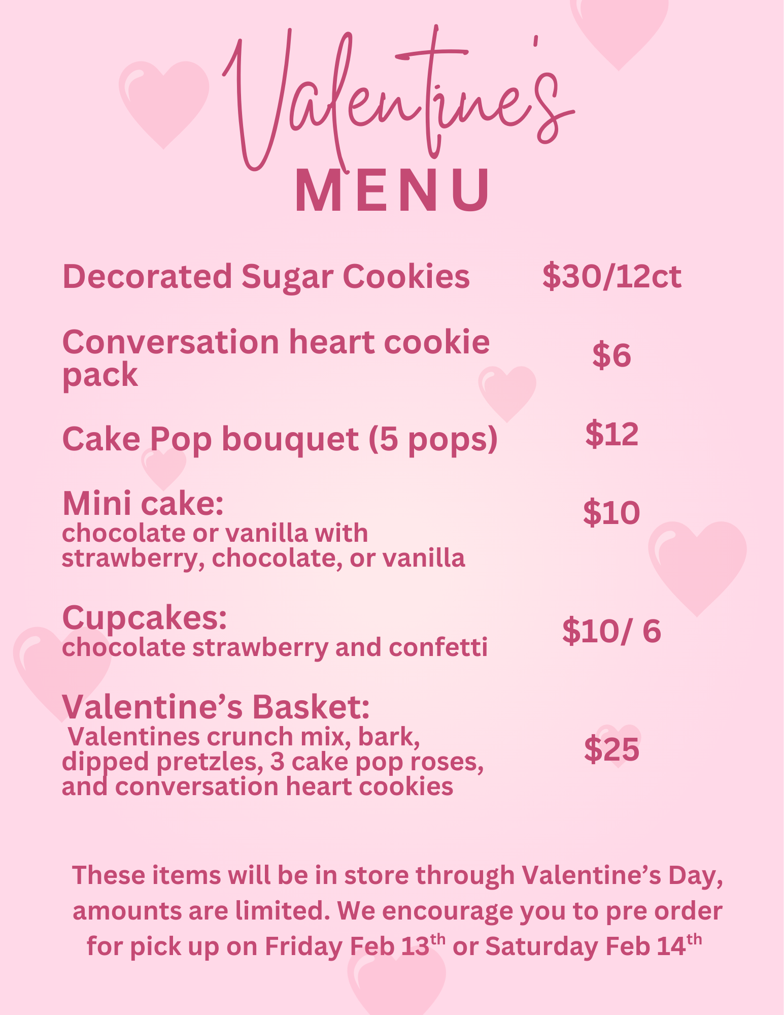 Valentine's Day Pre order