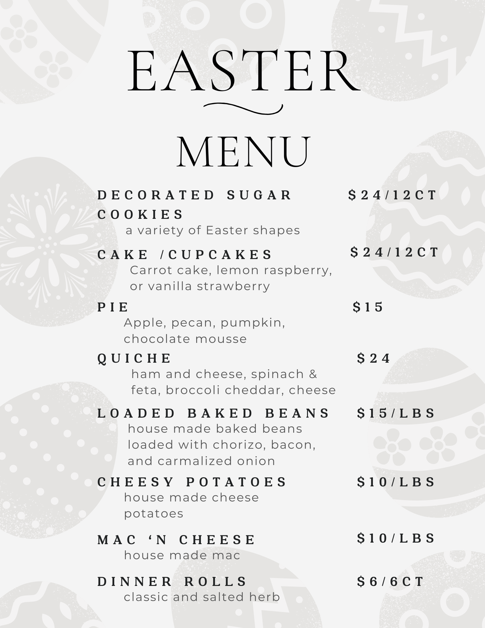 Creme Beige Calligraphy Easter Eggs Dinner Menu (1).png