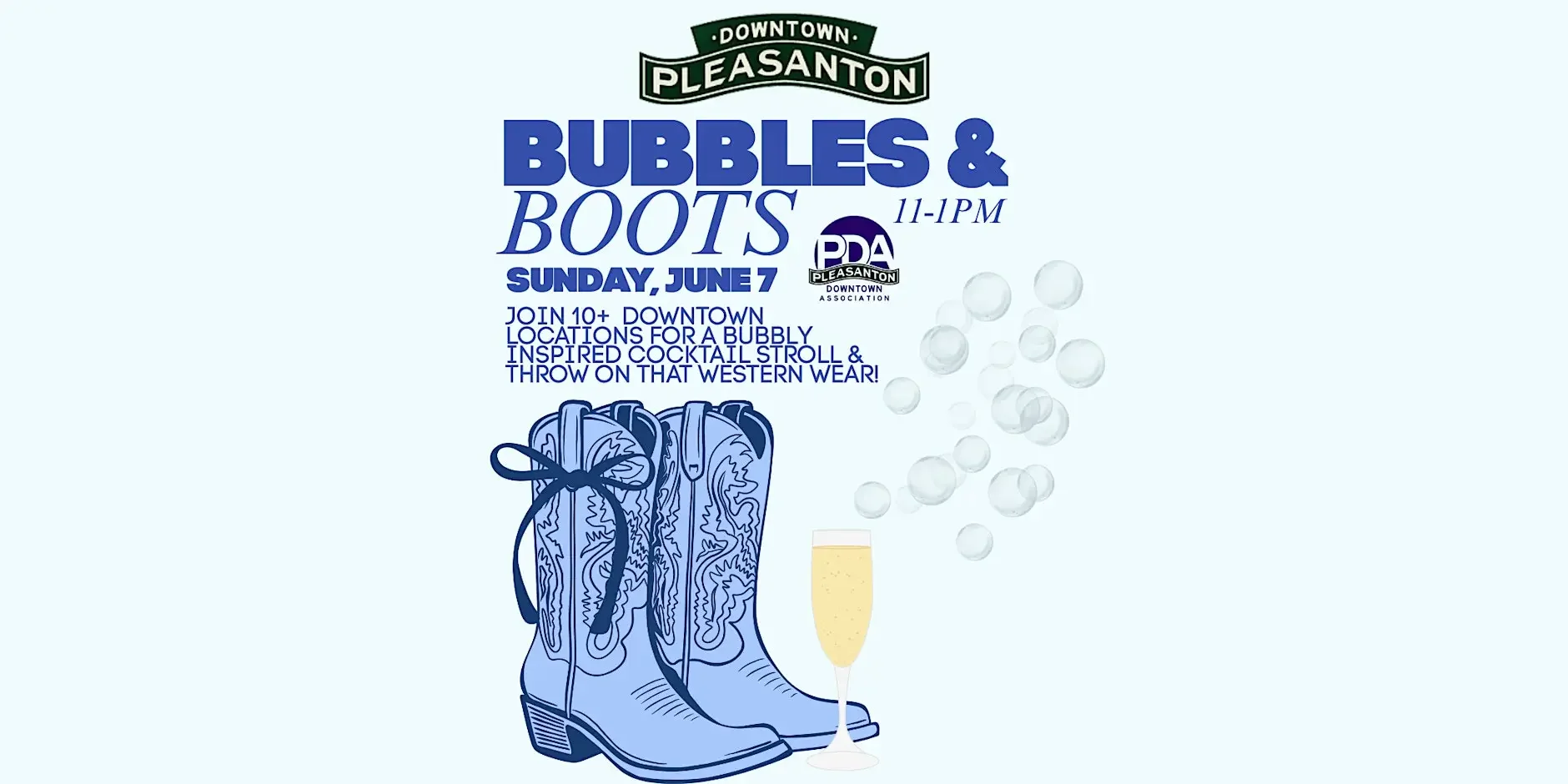 Weekends on Main: Bubbles & Boots 