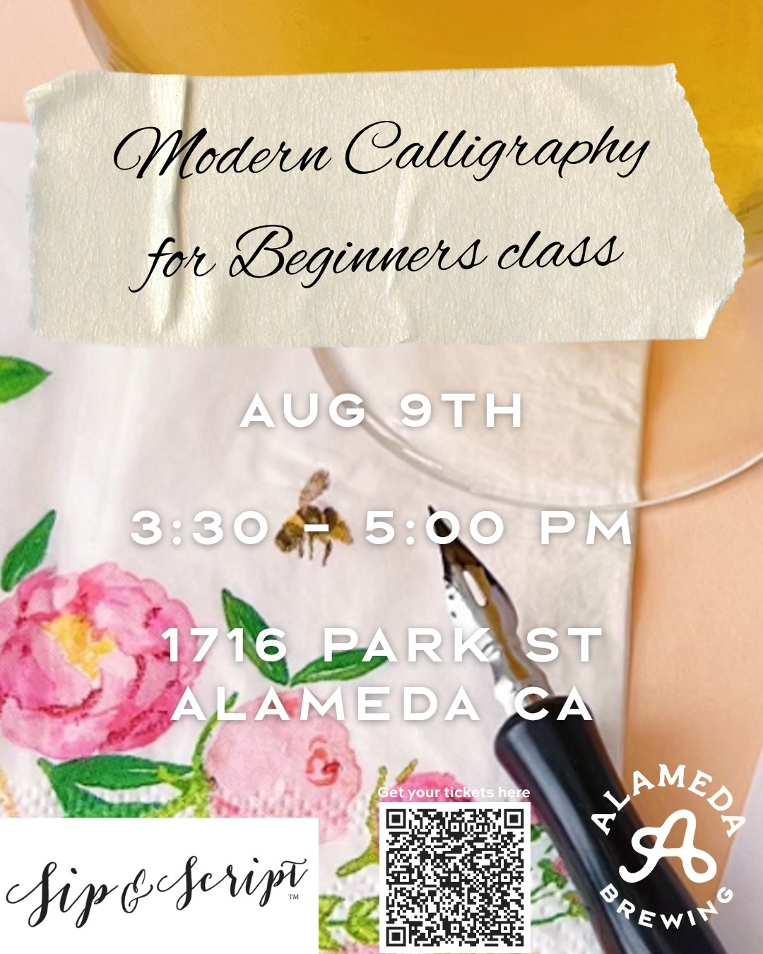 Modern Calligraphy for Beginners - Sip & Script