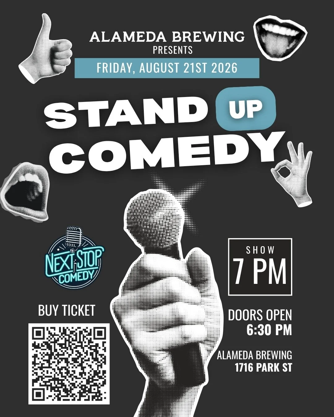 Next Stop Comedy @ Alameda Brewing 