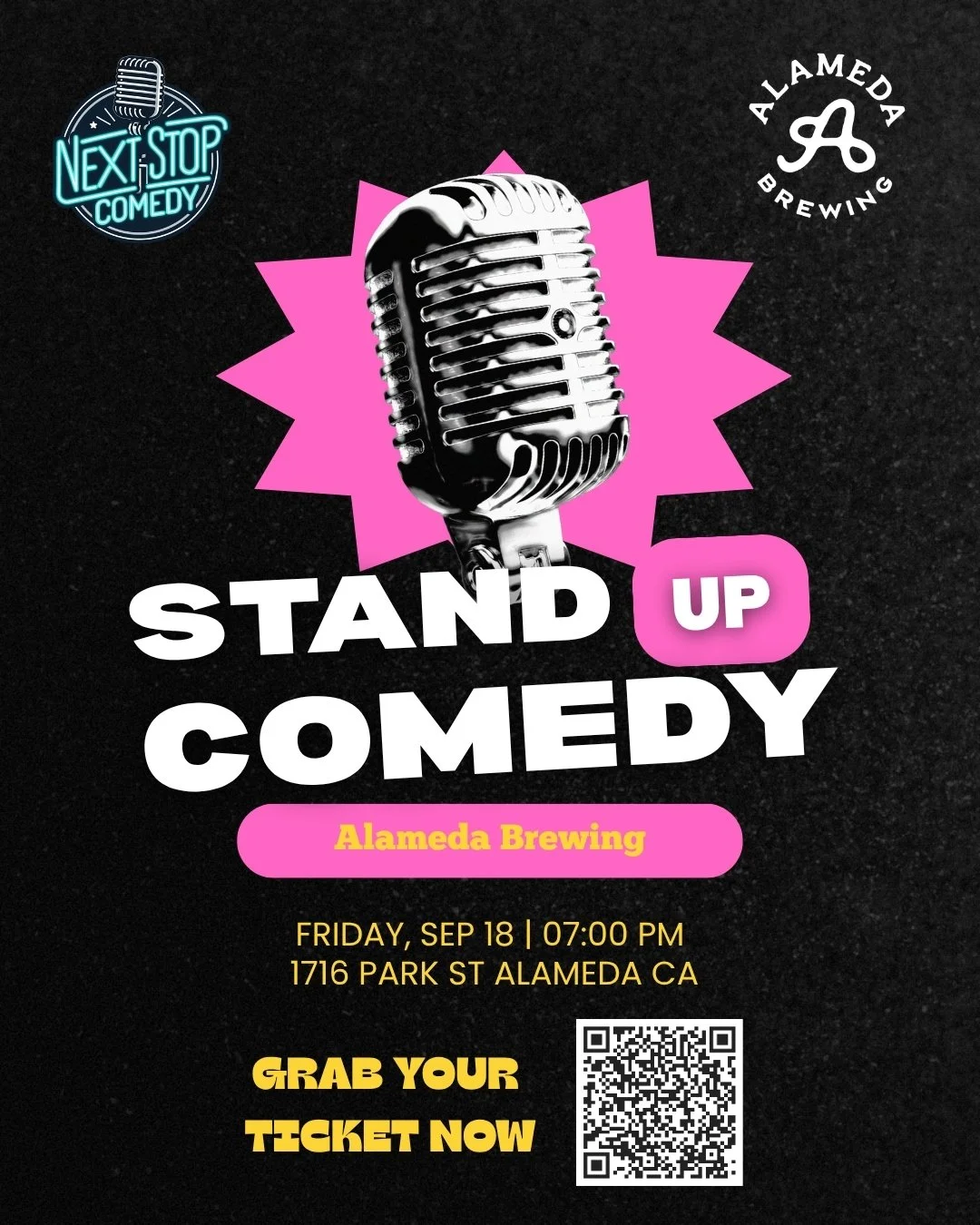 Next Stop Comedy @ Alameda Brewing