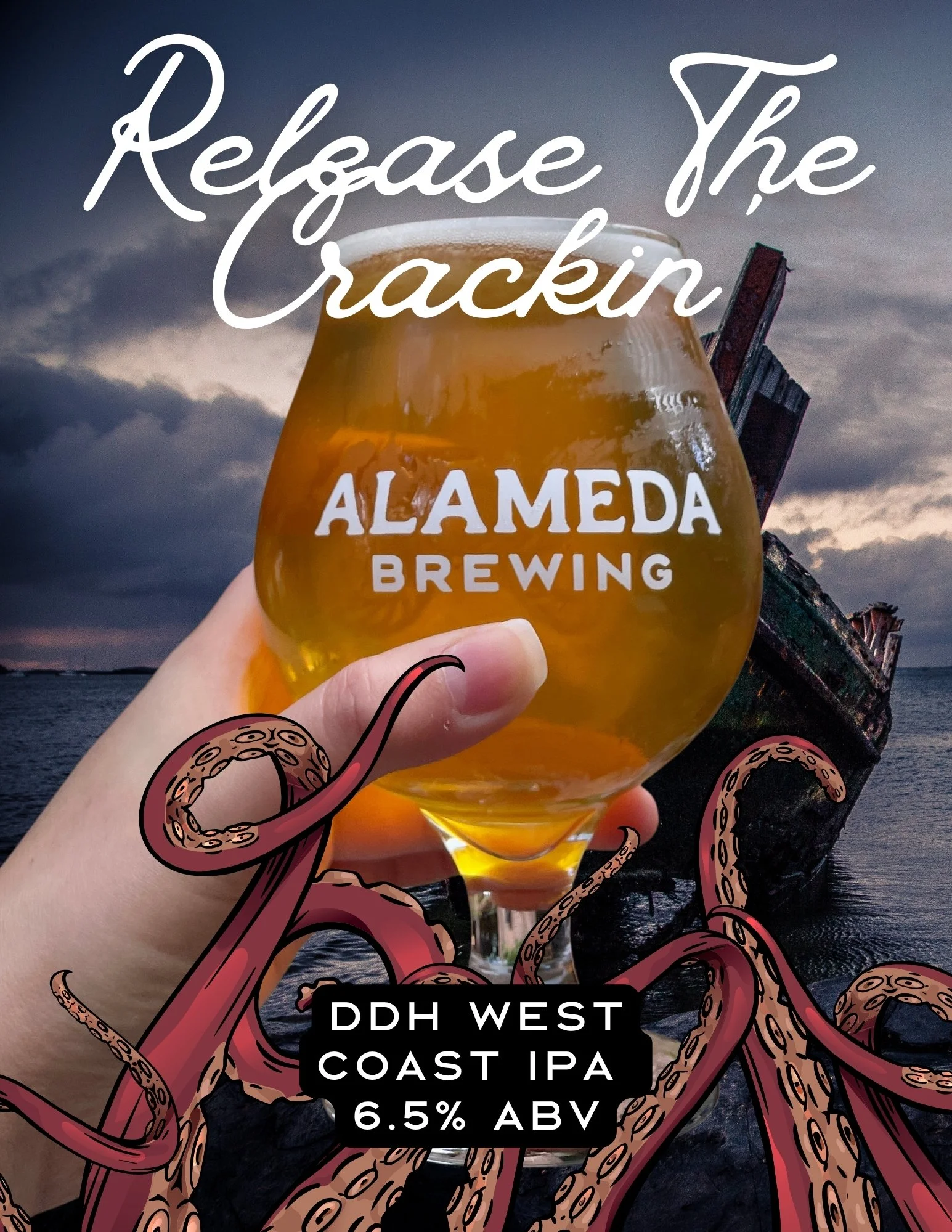 Release the Crackin' Double Dry Hopped West Coast IPA 6.5% ABV