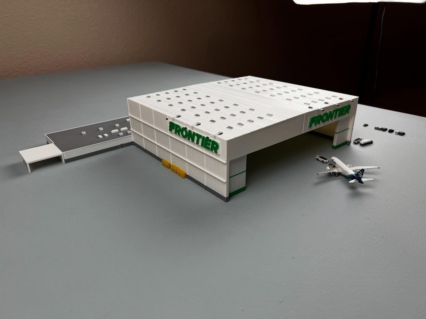 New product! Introducing our new 1:400 Frontier Airlines Hangar from Denver Intl Airport! Originally it was a Continental Airlines hangar but later it was acquired by Frontier Airlines. Available now on Clippermodels.com or my eBay using the link in