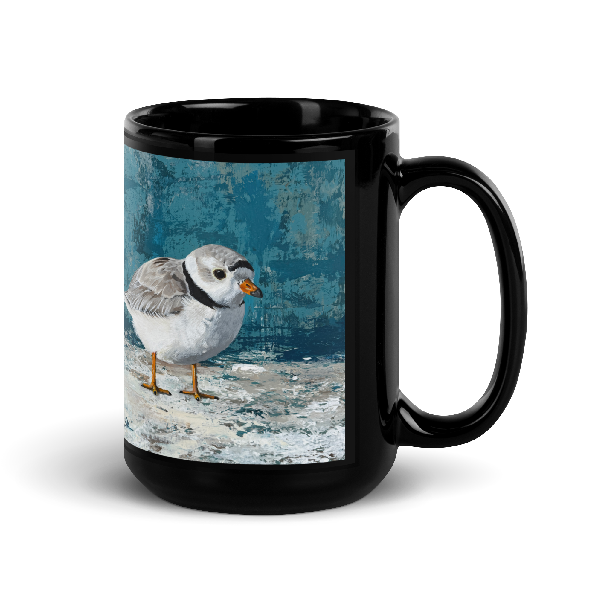 "Beachcomber" - Black Glossy Mug