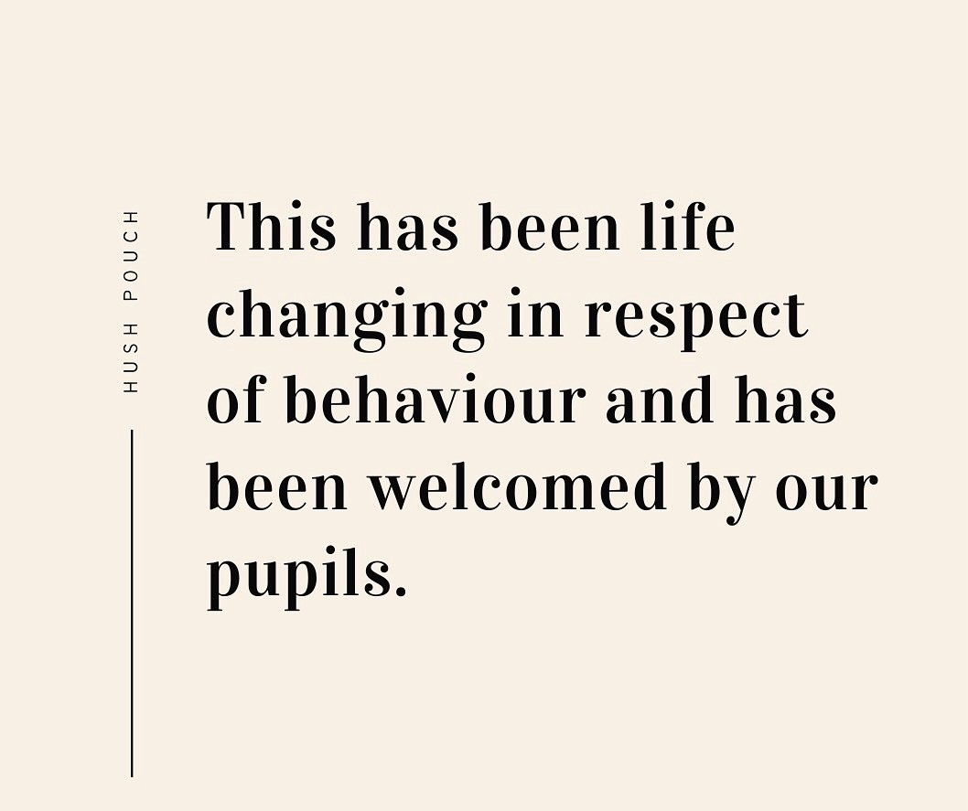 ✨ Testimonial ✨ 

We love hearing amazing feedback from our clients and their students! It&rsquo;s always inspiring to hear how our Hush Pouches are making a real difference, supporting so many young people in their educational journey.