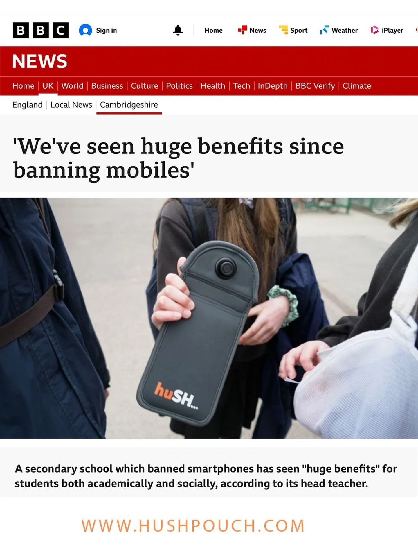 ✨ HUSH ON BBC NEWS ✨

Featured in a @bbcnews report, Hush Pouch is helping schools create distraction-free environments by securely limiting phone access during the day&mdash;without removing devices from students.

Schools using Hush Pouch are seein