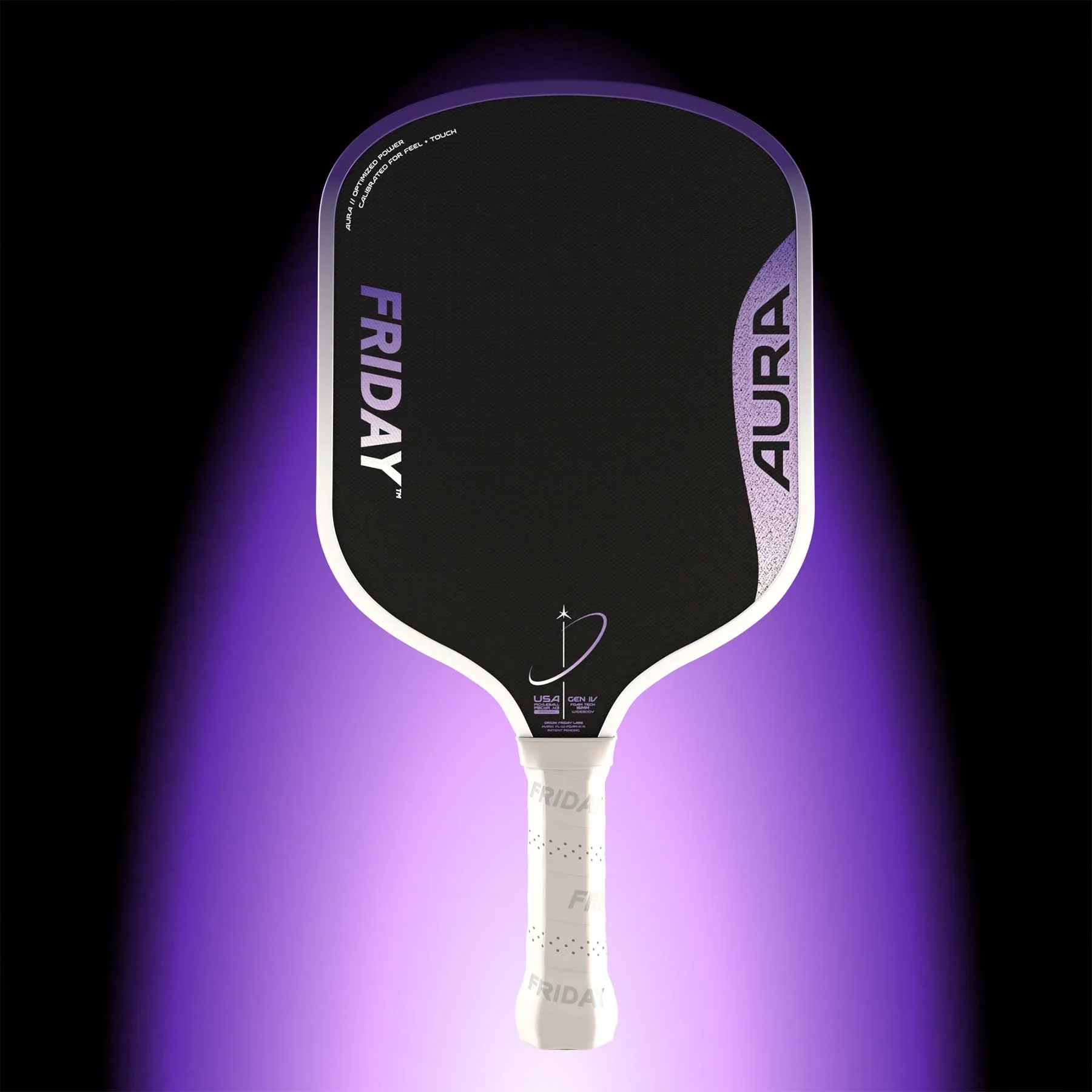 Joola  gen2 anna bright pickleball paddle with a black face, yellow lines, and a gray handle.