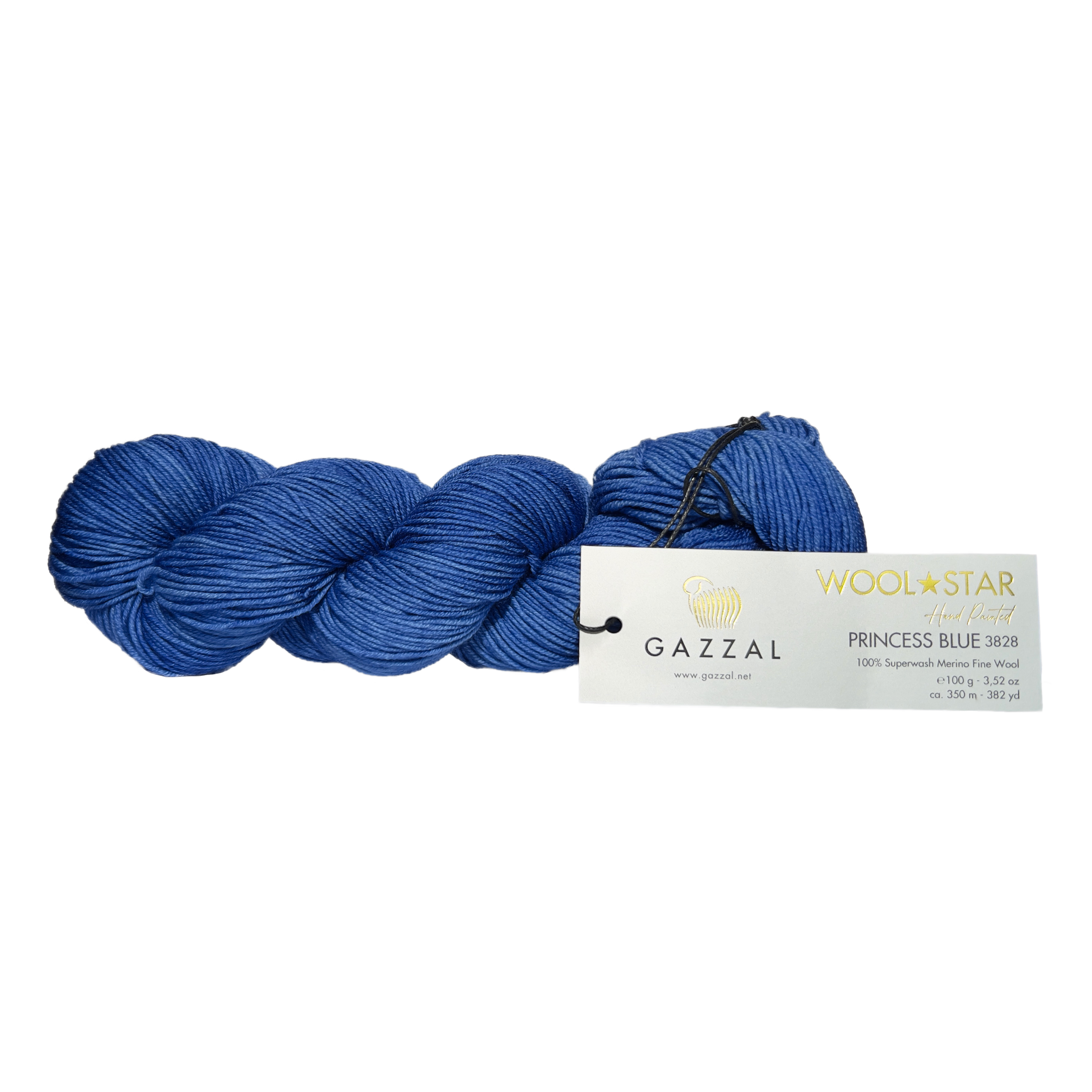 gazzal wool star wool yarn in skein color blue.png
