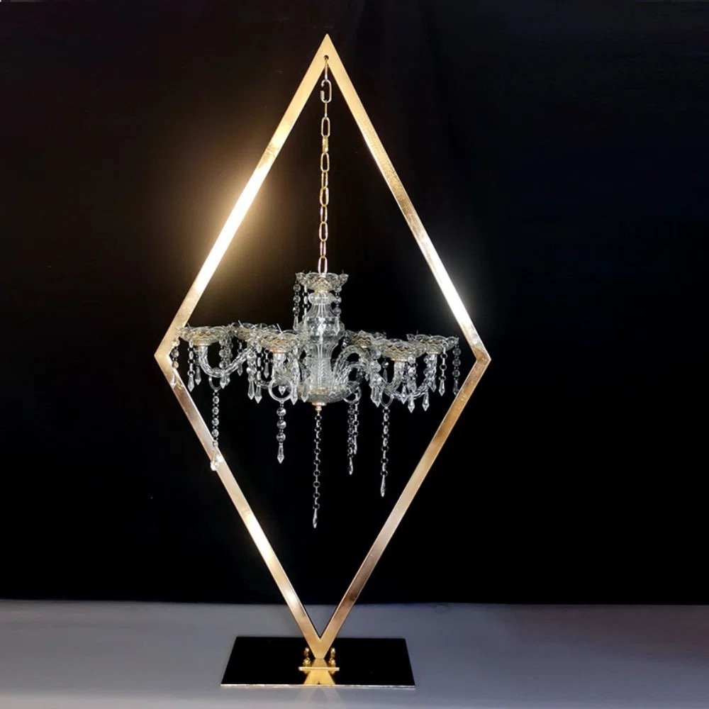 Diamond Chandelier Centerpiece (Gold/Silver)