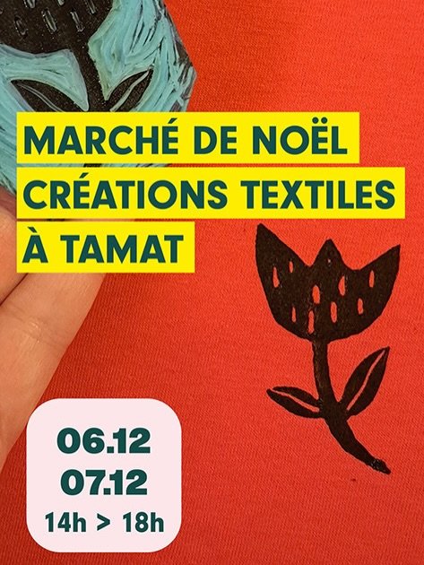 March&eacute; textile au @tamattournai 💫🧶🌈 Tr&egrave;s heureuse de vous inviter &agrave; venir d&eacute;couvrir mes cr&eacute;ations &eacute;co-responsables et color&eacute;es les 6 et 7 d&eacute;cembre apr&egrave;s-midi au mus&eacute;e de la tapi