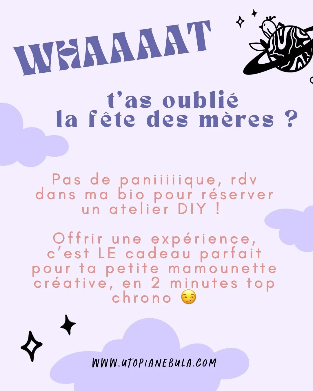🚨Alerte id&eacute;e cadeau trop sympa🚨 une exp&eacute;rience, un temps privil&eacute;gi&eacute;, cr&eacute;er des souvenirs tout en cr&eacute;ant avec ses petites mains ! Le programme te parle ? Alors rdv en bio pour d&eacute;couvrir mes ateliers c
