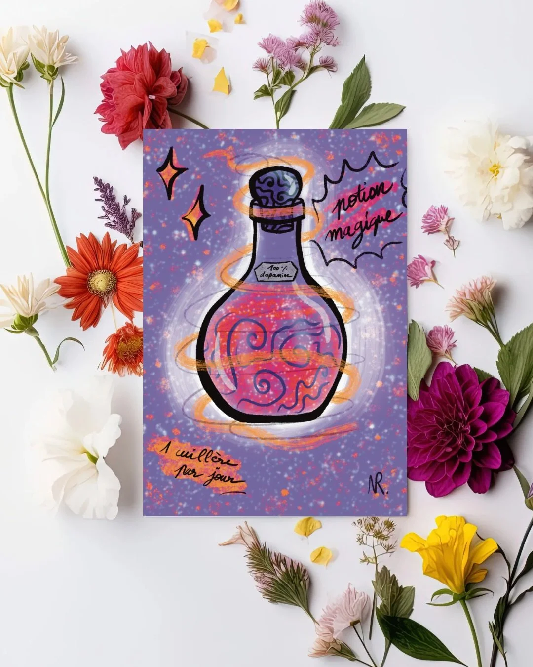 Nouveaut&eacute; scintillante 💫 100% dopamine, 1 cuill&egrave;re par jour, respectez la posologie mais n&rsquo;h&eacute;sitez pas &agrave; la doubler les jours o&ugrave; le monde part encore plus en vrille 😏🧪💜

Un petit clin d&rsquo;&oelig;il &ag
